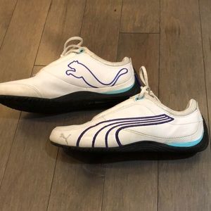 Puma Sneakers- White with Blue and Purple